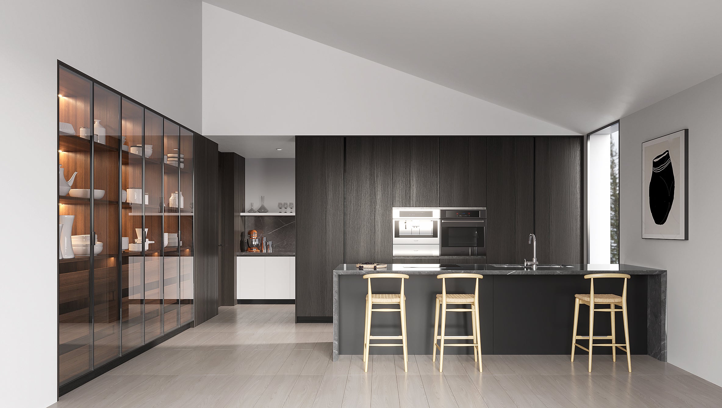 APlus Interior x Oppolia – NoirGlass Signature Kitchen