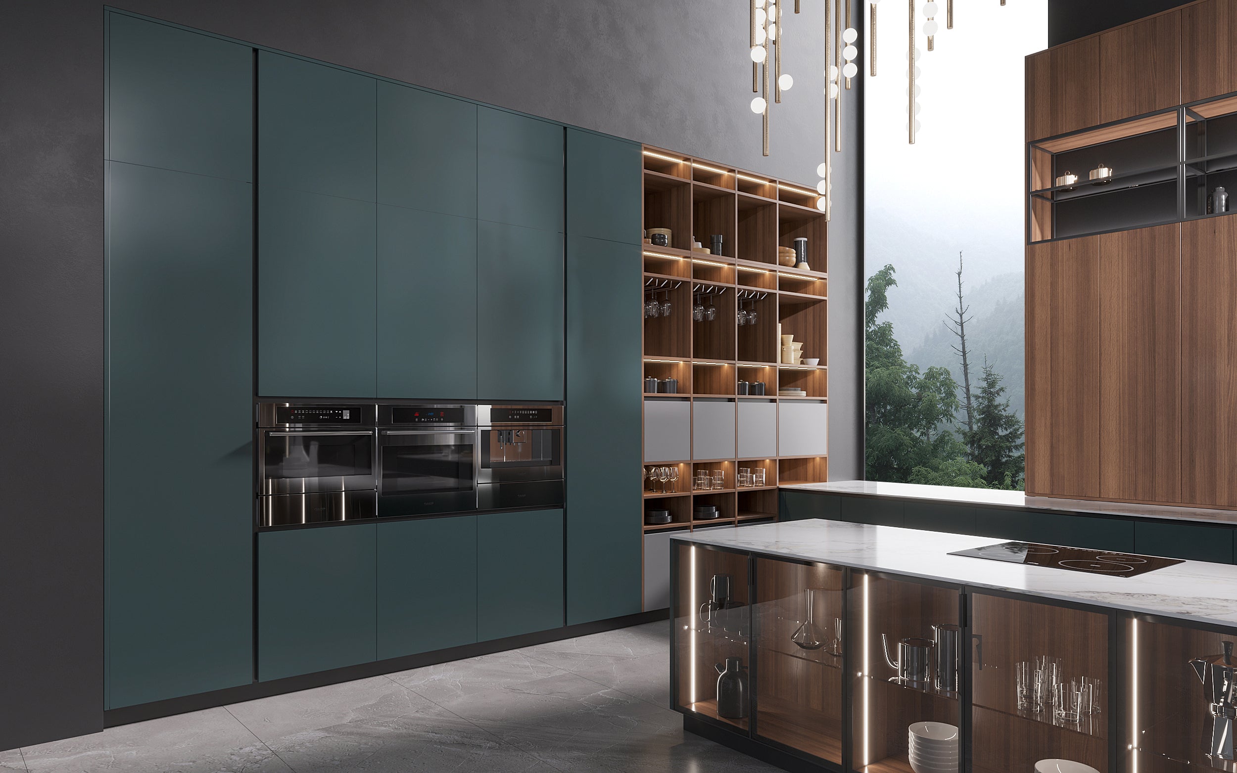 APlus Interior x Oppolia – PrestigeGlass Kitchen Lounge