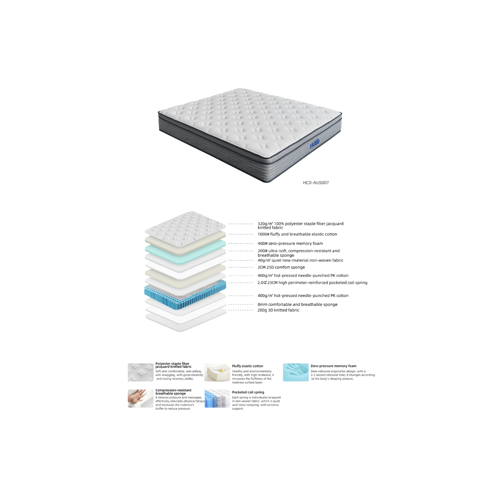 Hugg Memory Foam APL007