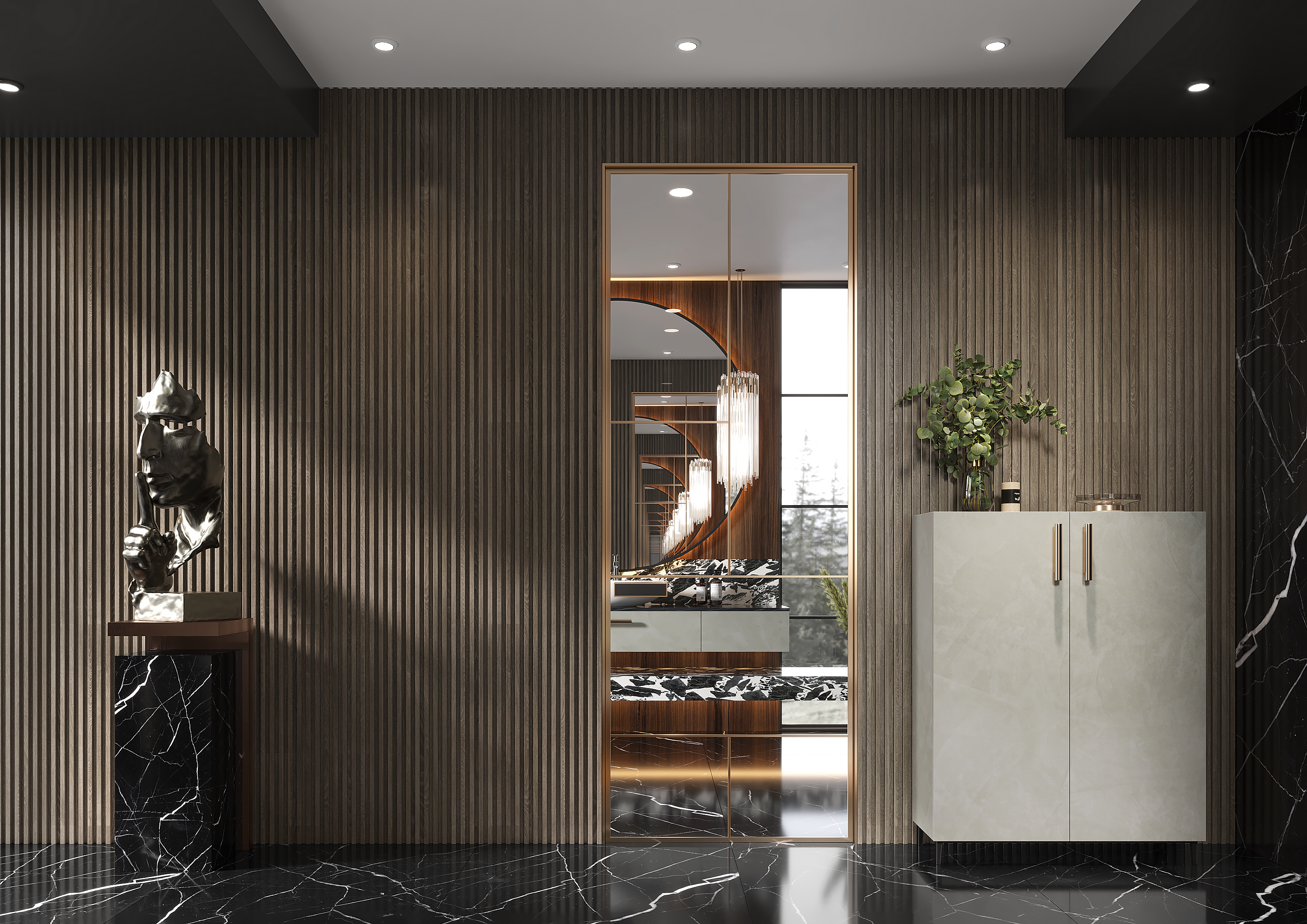 APlus Interior x Oppolia – Noir Prestige Bathroom